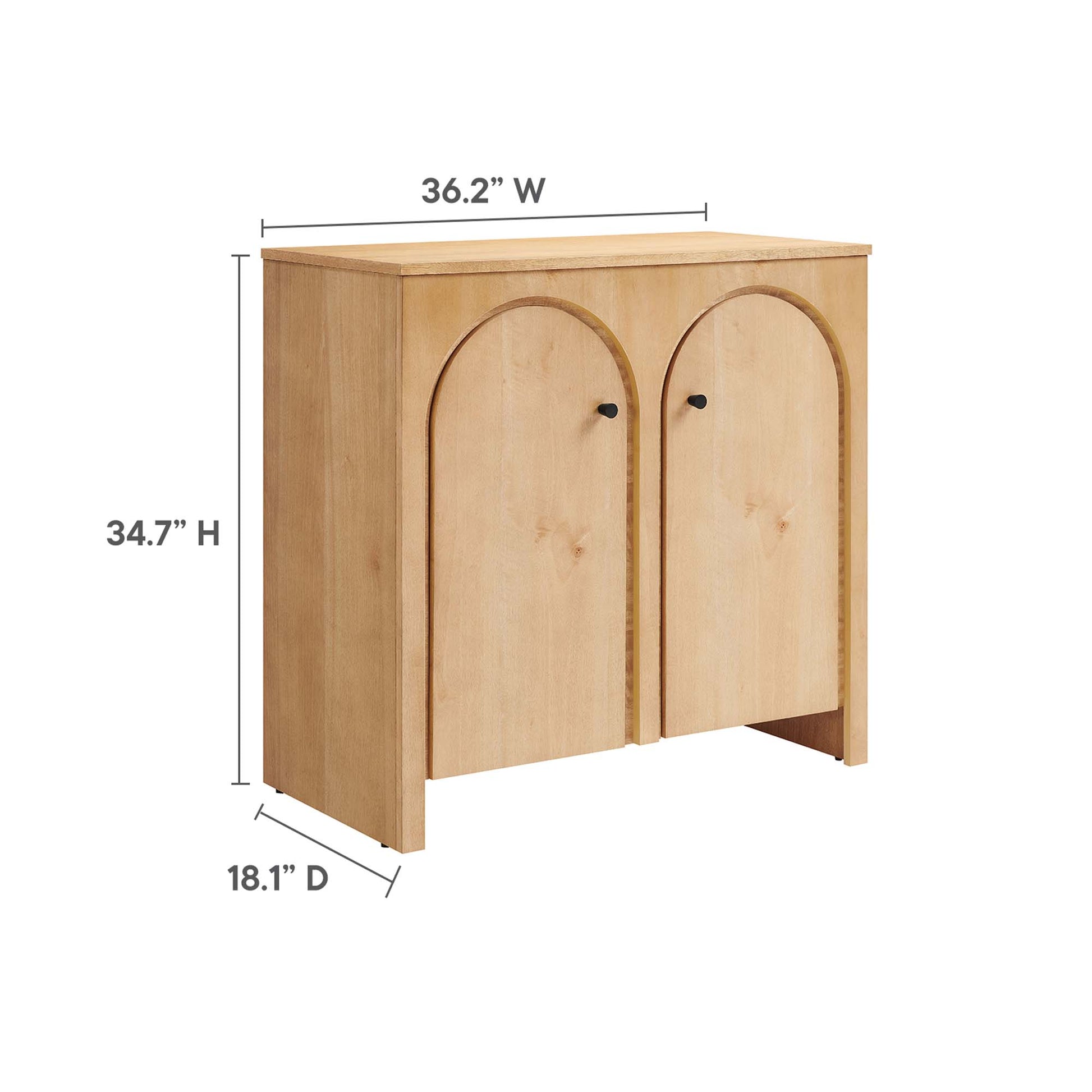 Appia 2-Door Arched Door Storage Cabinet