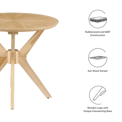 Crossroads 24” Round Wood Side Table