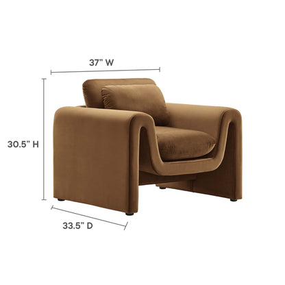 Waverly Performance Velvet Armchair