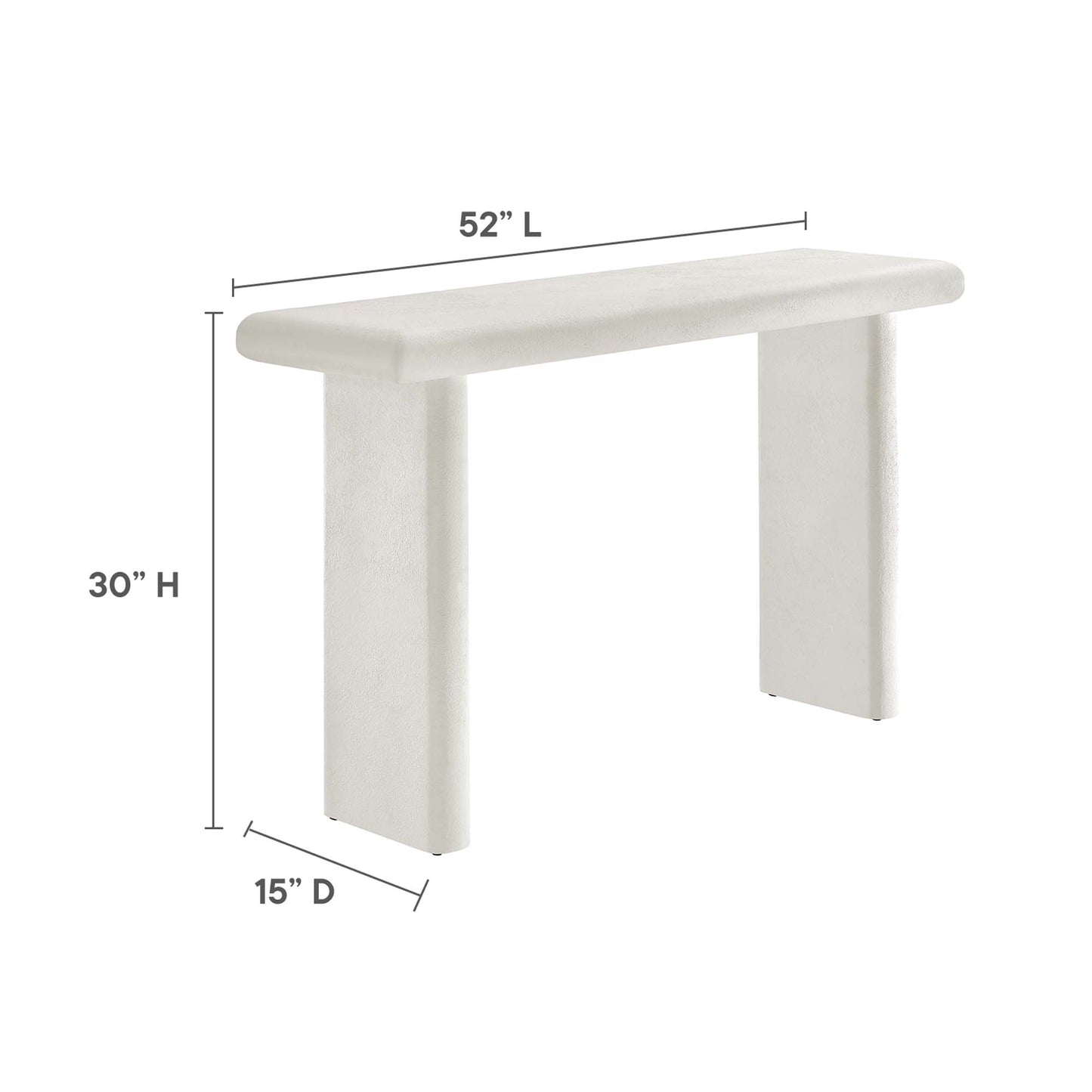 Relic Concrete Textured Console Table