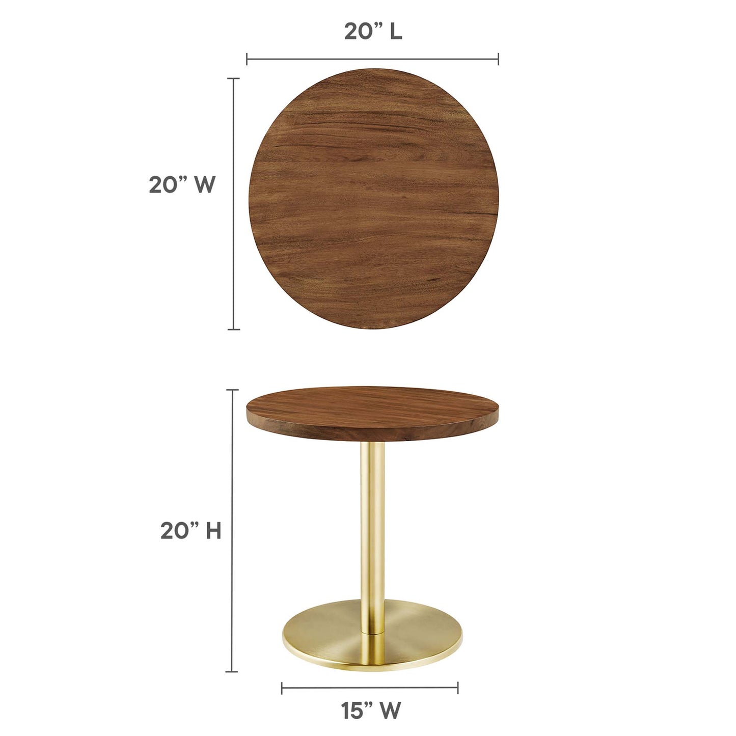 Viva Round Acacia Wood Side Table