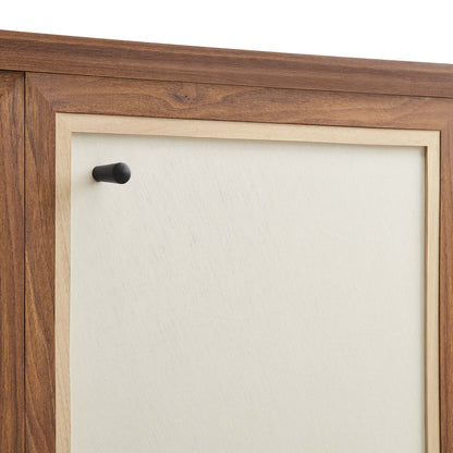 Capri 65" Wood Grain Sideboard Storage Cabinet