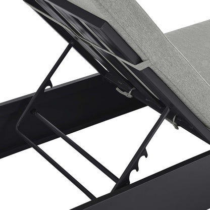 Tahoe Outdoor Patio Powder-Coated Aluminum Chaise Lounge Chair