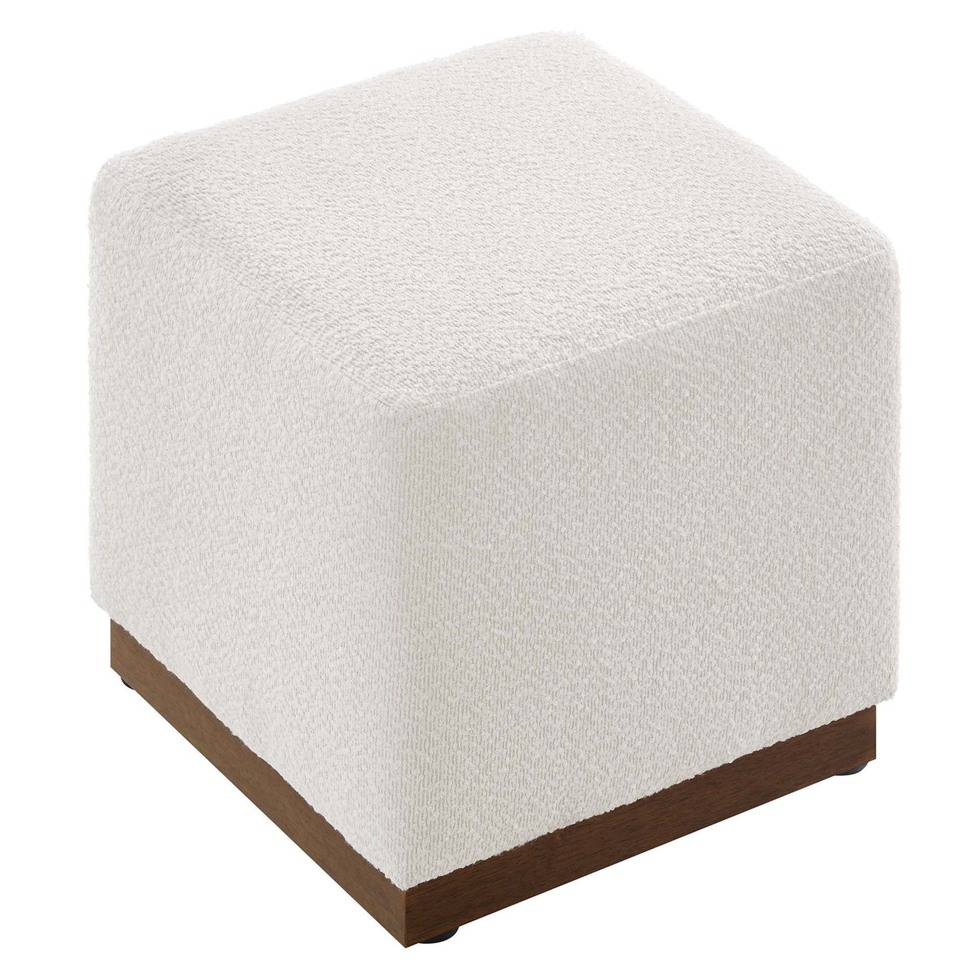 Tilden 17" Square Boucle Upholstered Ottoman