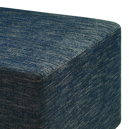 Callum Large 28" Square Woven Heathered Fabric Upholstered Ottoman