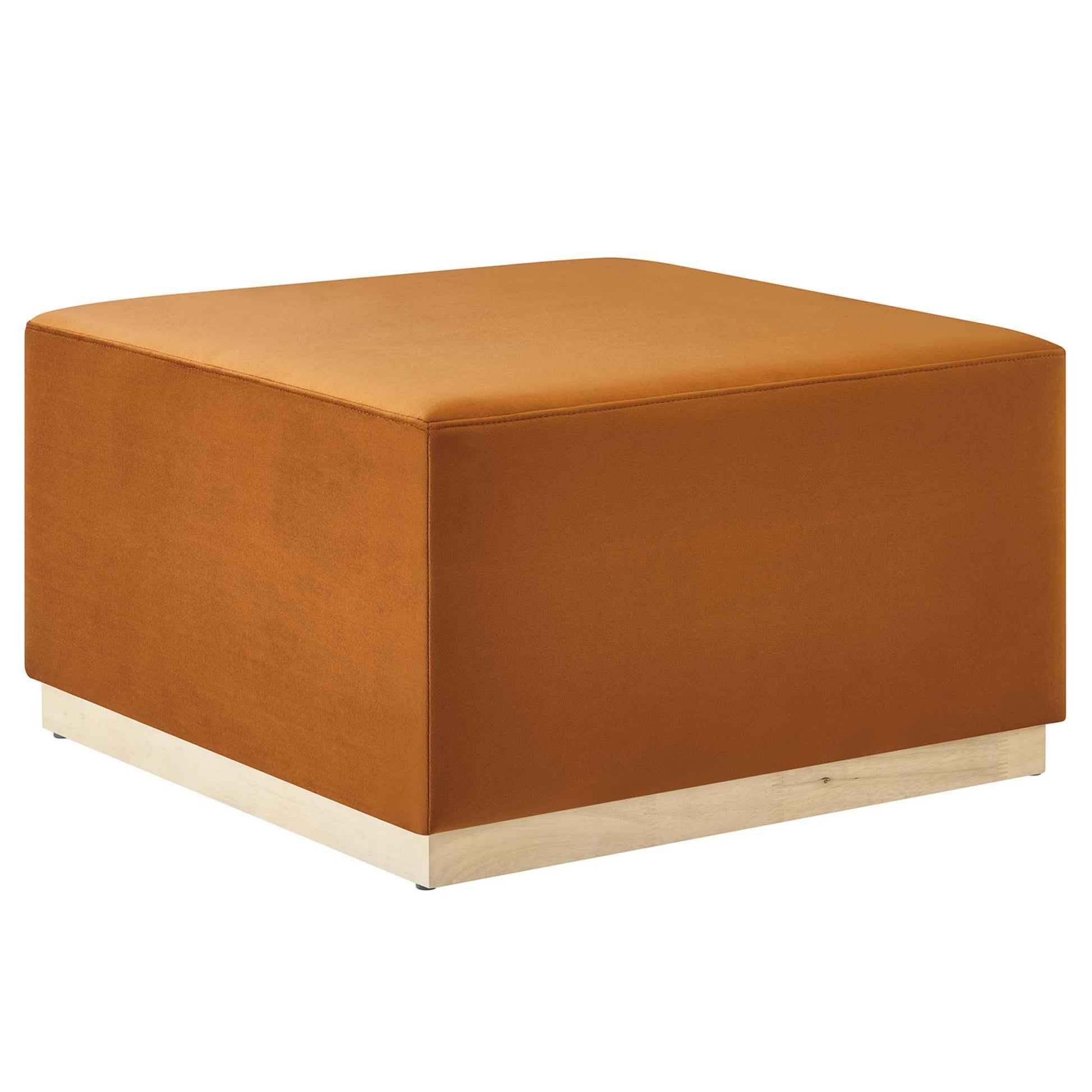 Tilden Large 28" Square Performance Velvet Upholstered Ottoman