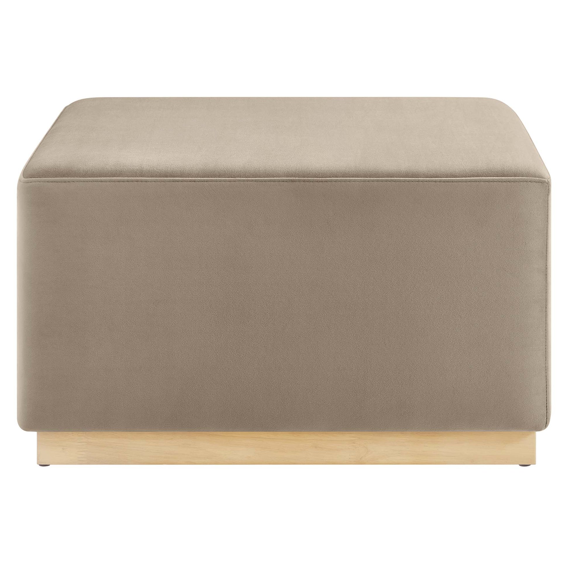 Tilden Large 28" Square Performance Velvet Upholstered Ottoman