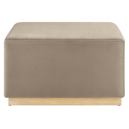 Tilden Large 28" Square Performance Velvet Upholstered Ottoman