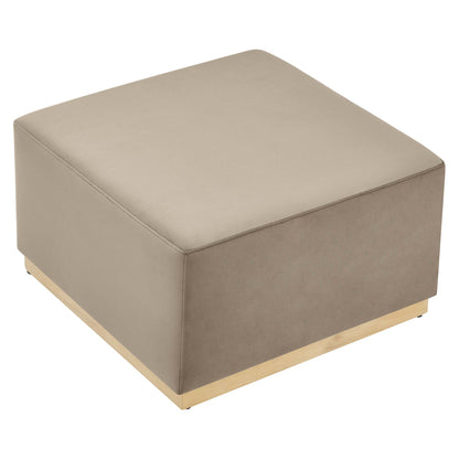 Tilden Large 28" Square Performance Velvet Upholstered Ottoman