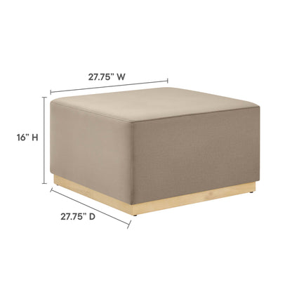 Tilden Large 28" Square Performance Velvet Upholstered Ottoman