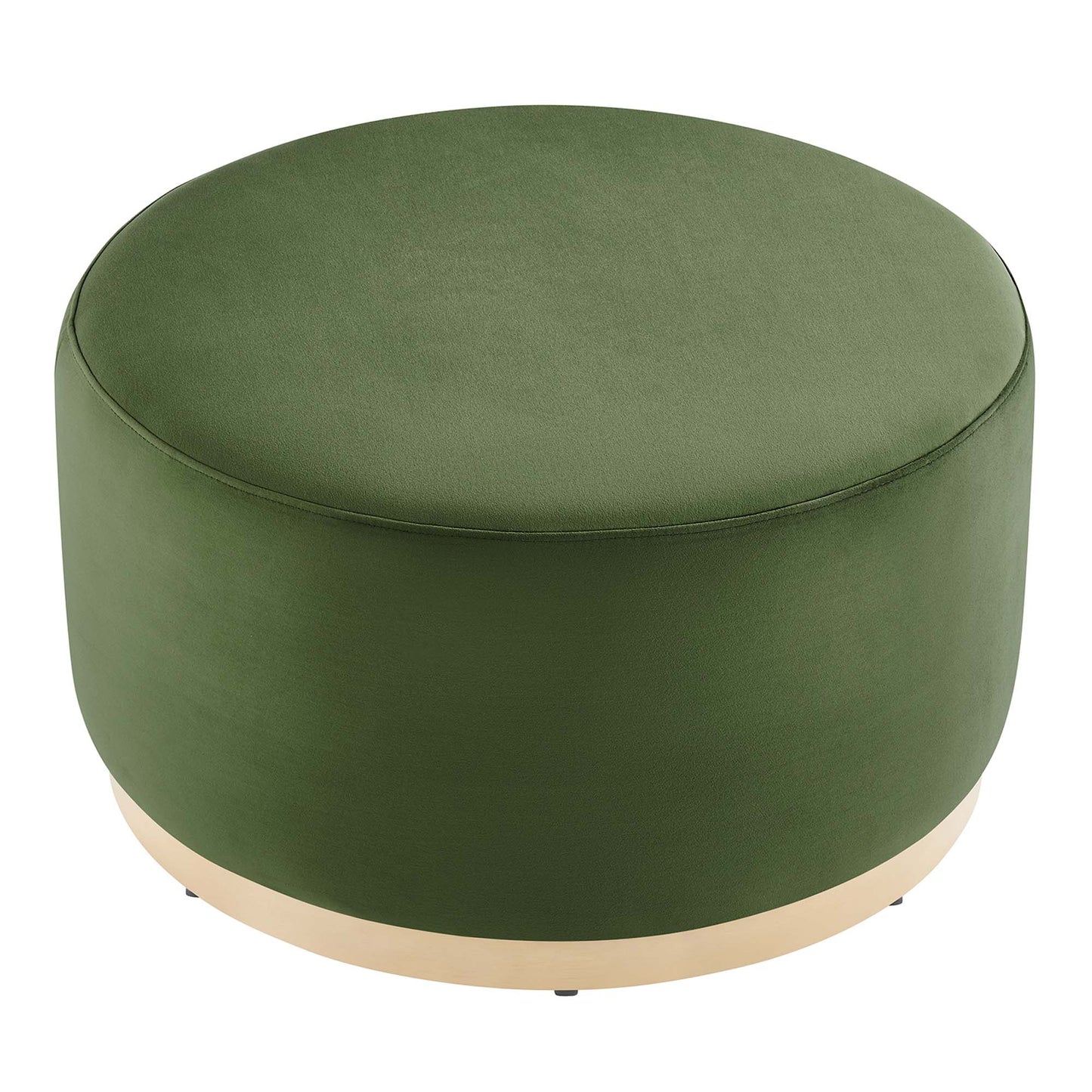 Tilden Large 29" Round Performance Velvet Upholstered Ottoman