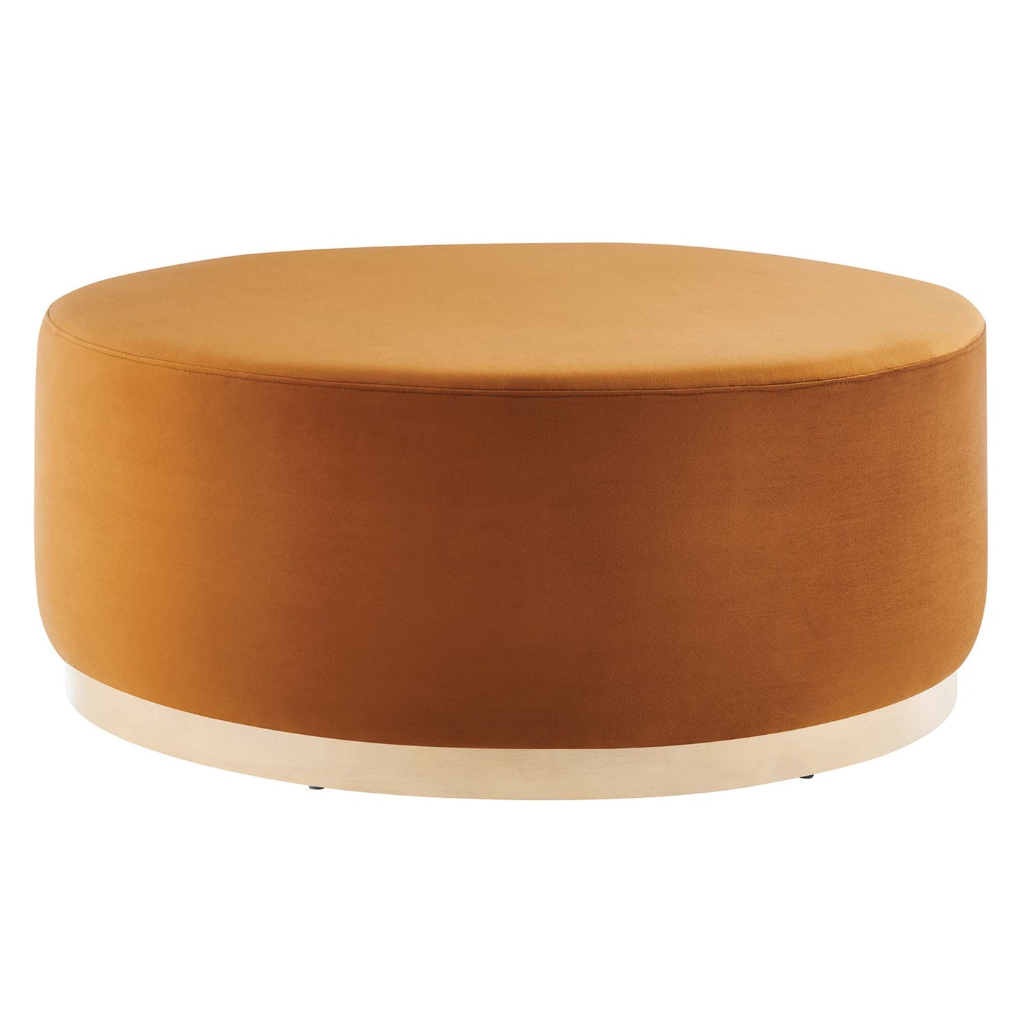 Tilden Large 38" Round Performance Velvet Upholstered Ottoman