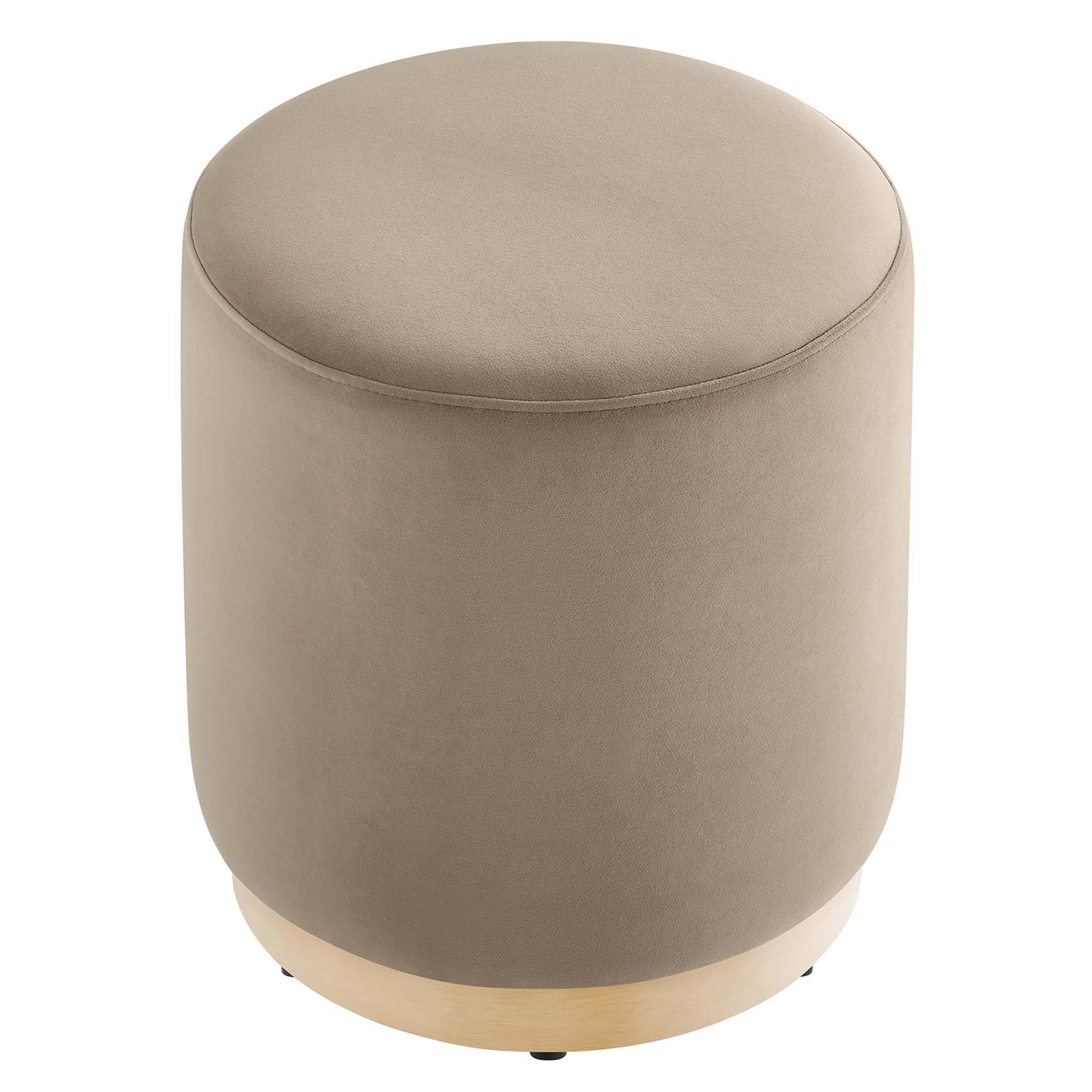 Tilden 16" Round Performance Velvet Upholstered Ottoman