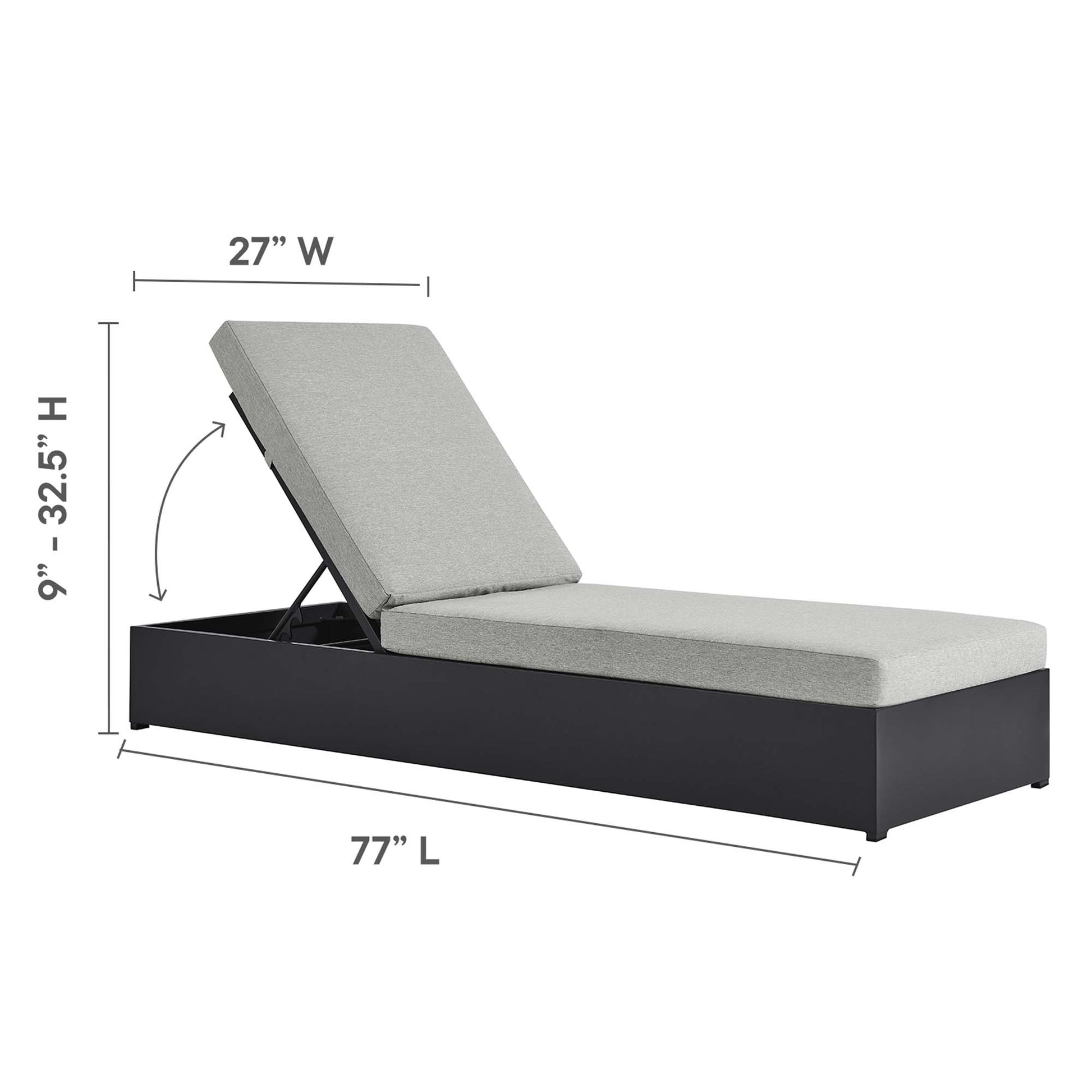 Tahoe Outdoor Patio Powder-Coated Aluminum 3-Piece Chaise Lounge Set