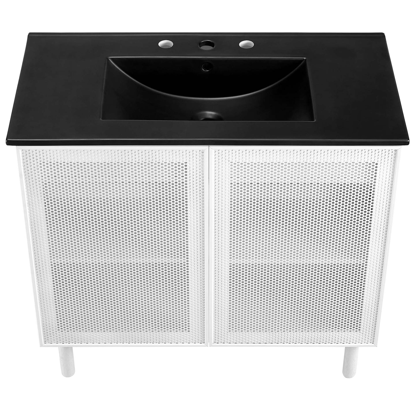 Calla 36" Perforated Metal Bathroom Vanity