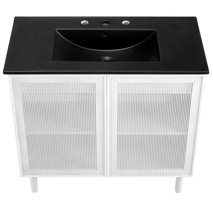 Calla 36" Perforated Metal Bathroom Vanity