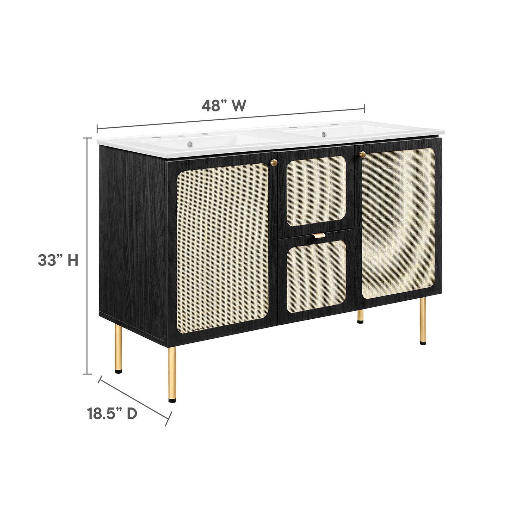 Chaucer 48" Double Sink Bathroom Vanity