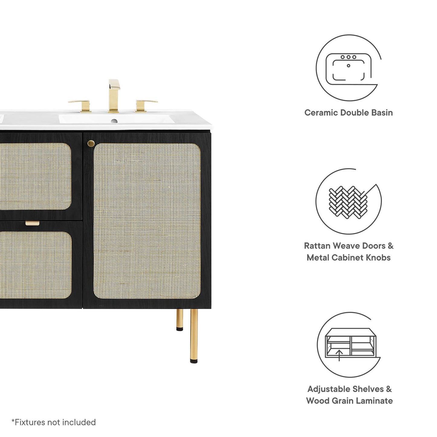 Chaucer 48" Double Sink Bathroom Vanity