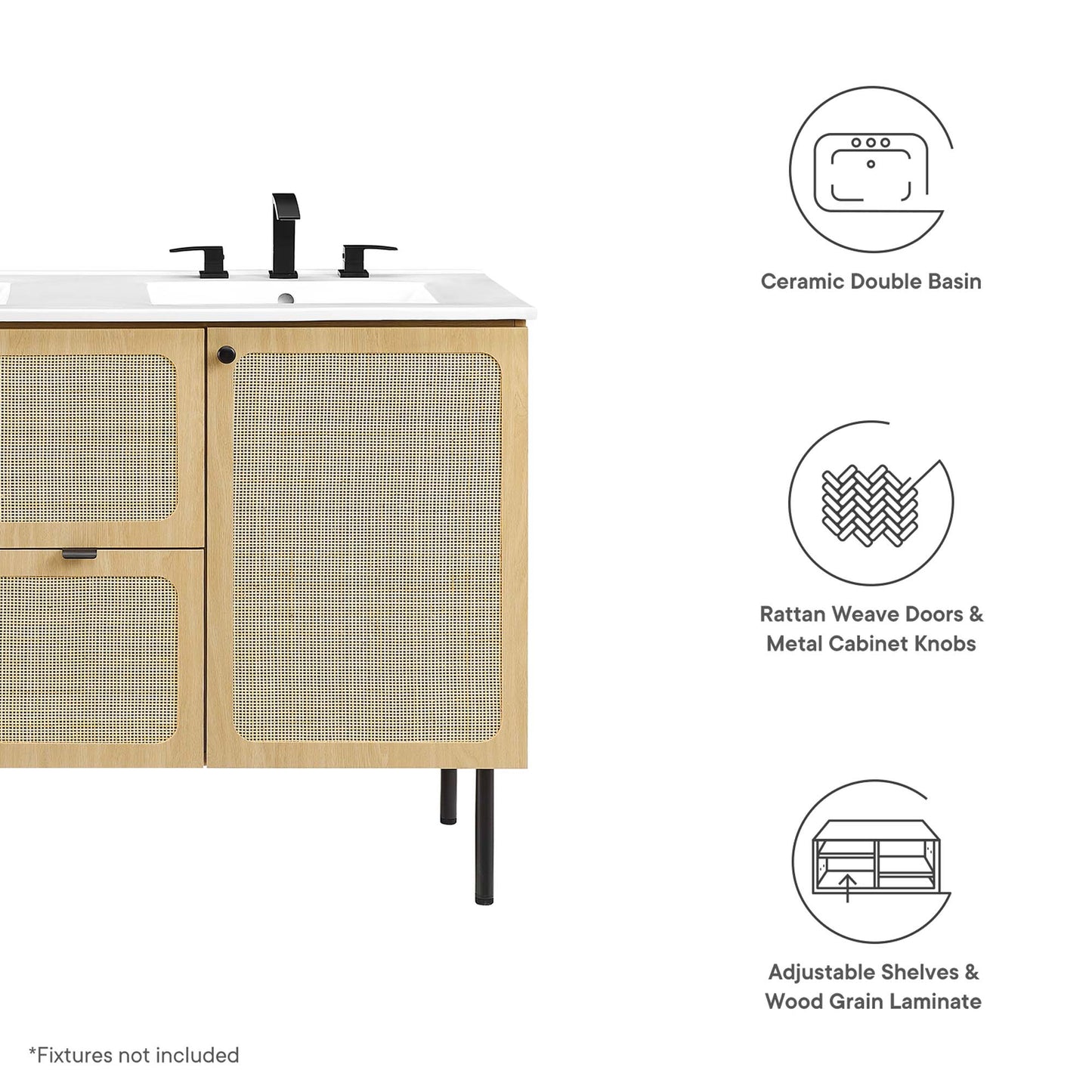 Chaucer 48" Double Sink Bathroom Vanity