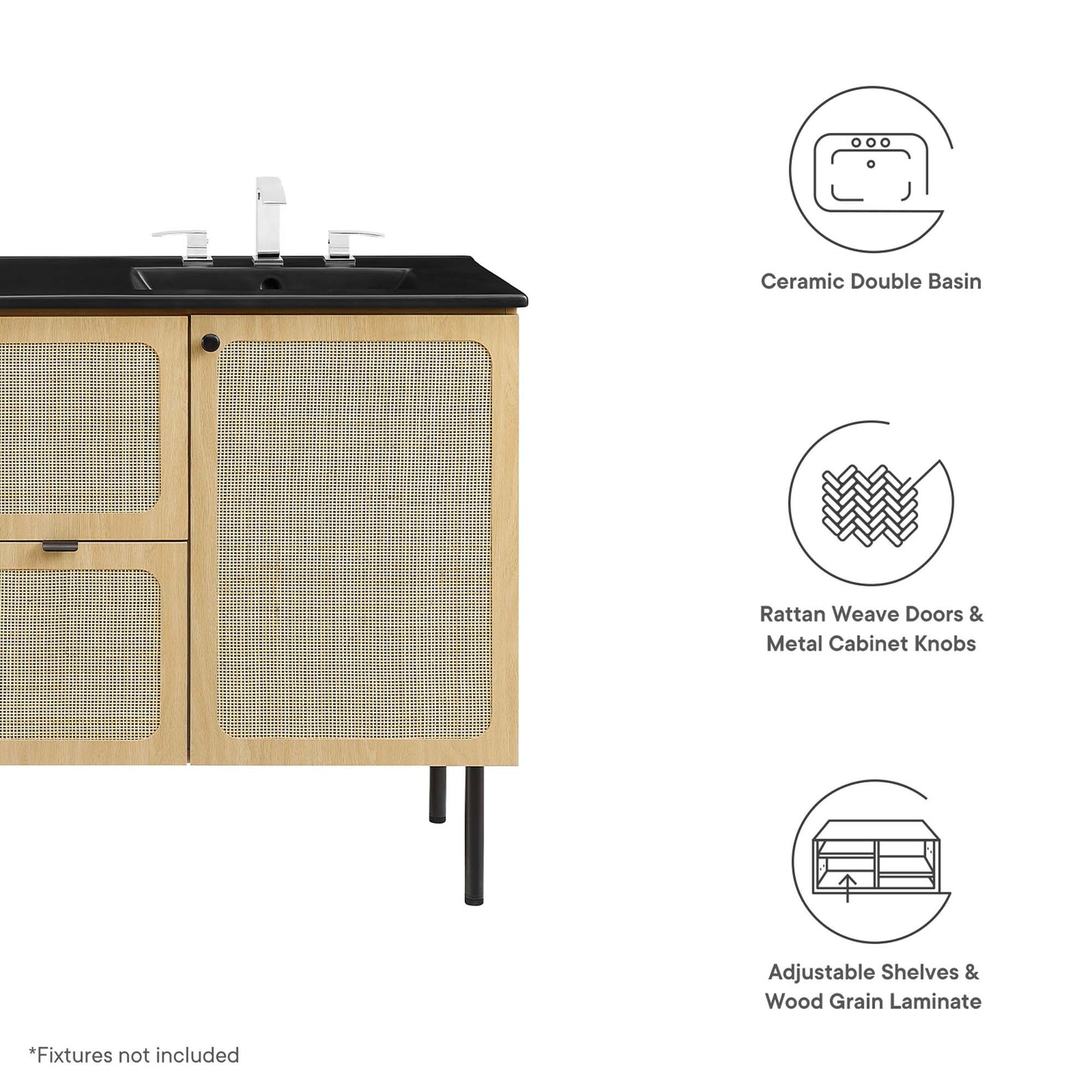 Chaucer 48" Double Sink Bathroom Vanity