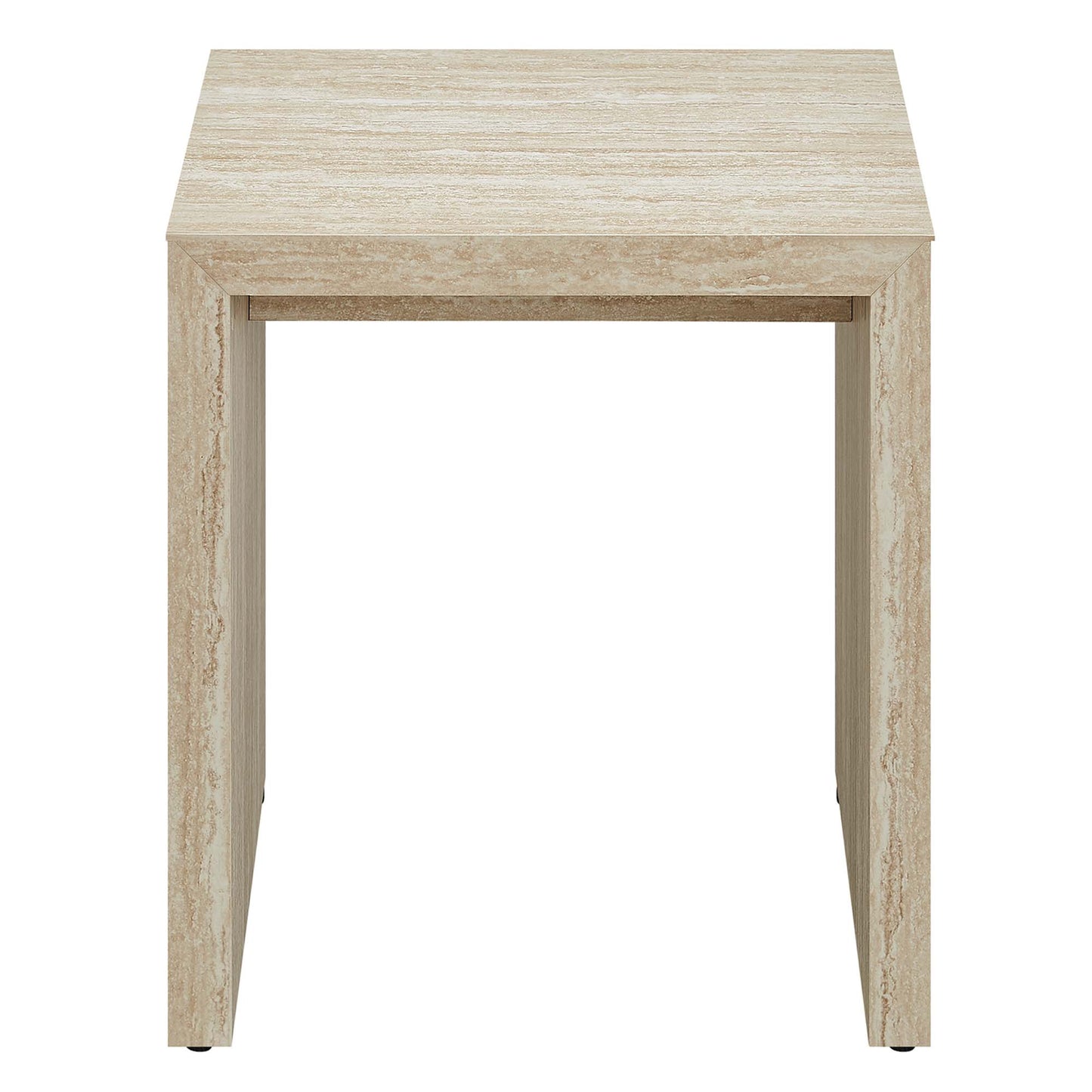 Mirella Faux Travertine Side Table