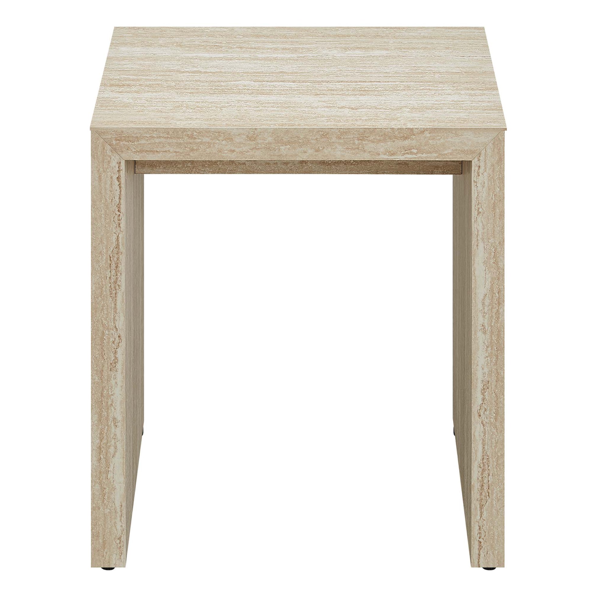 Mirella Faux Travertine Side Table