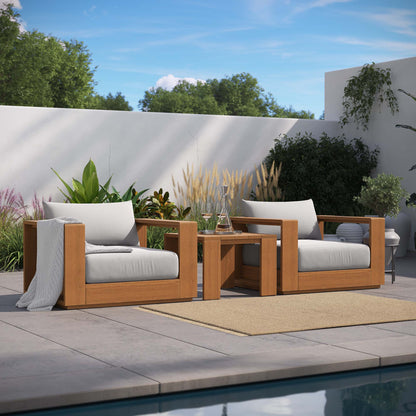 Tahoe Outdoor Patio Acacia Wood 3-Piece Furniture Set