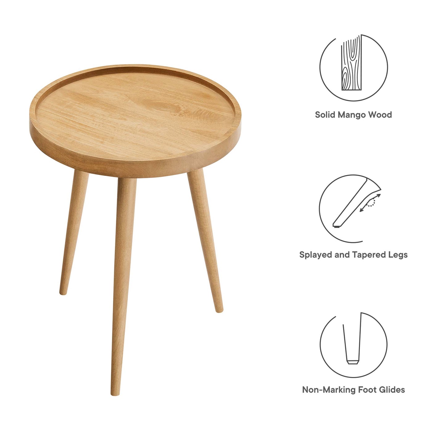 Chiro Round Wood Side Table