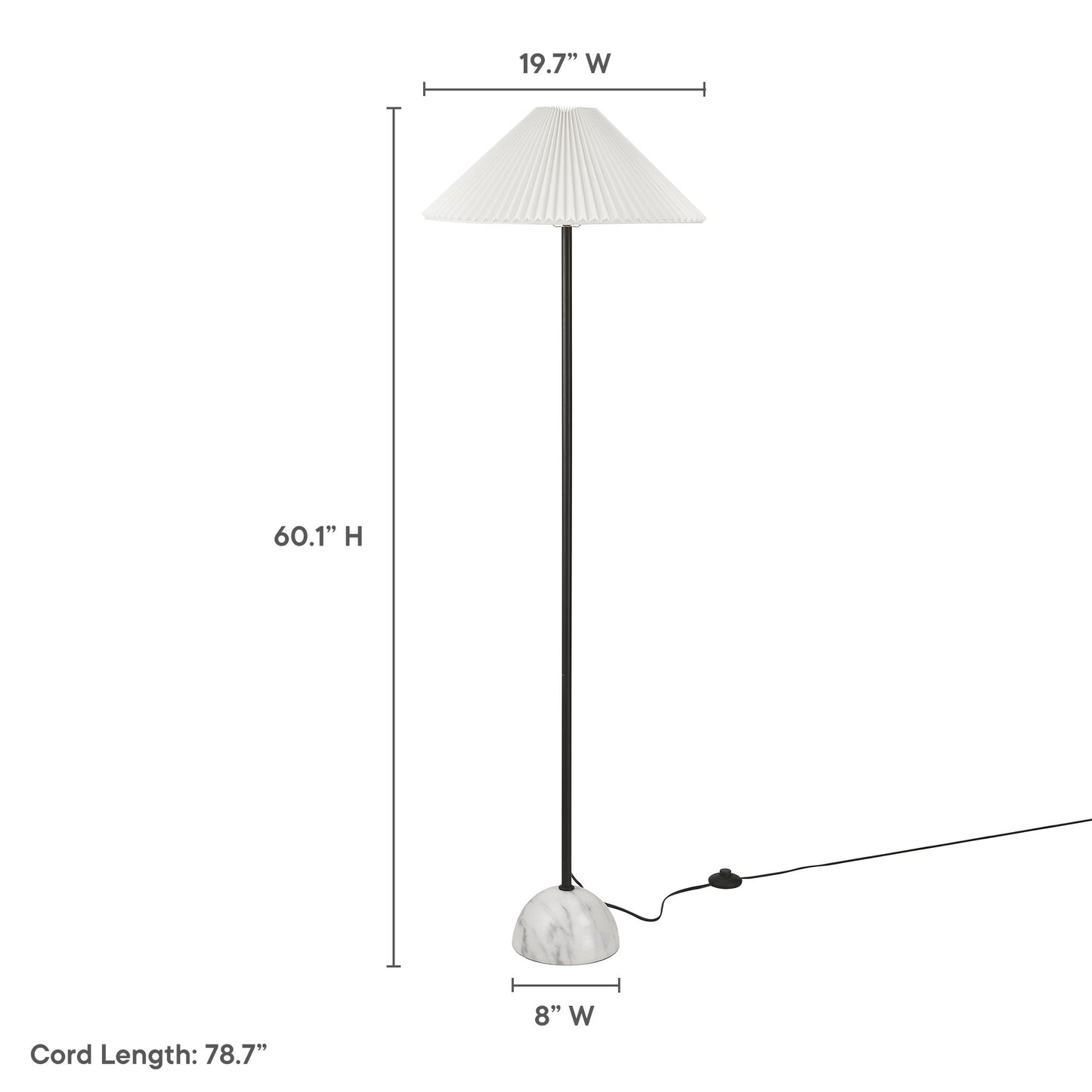 Illusion Marble Dome Floor Lamp by KB Supply