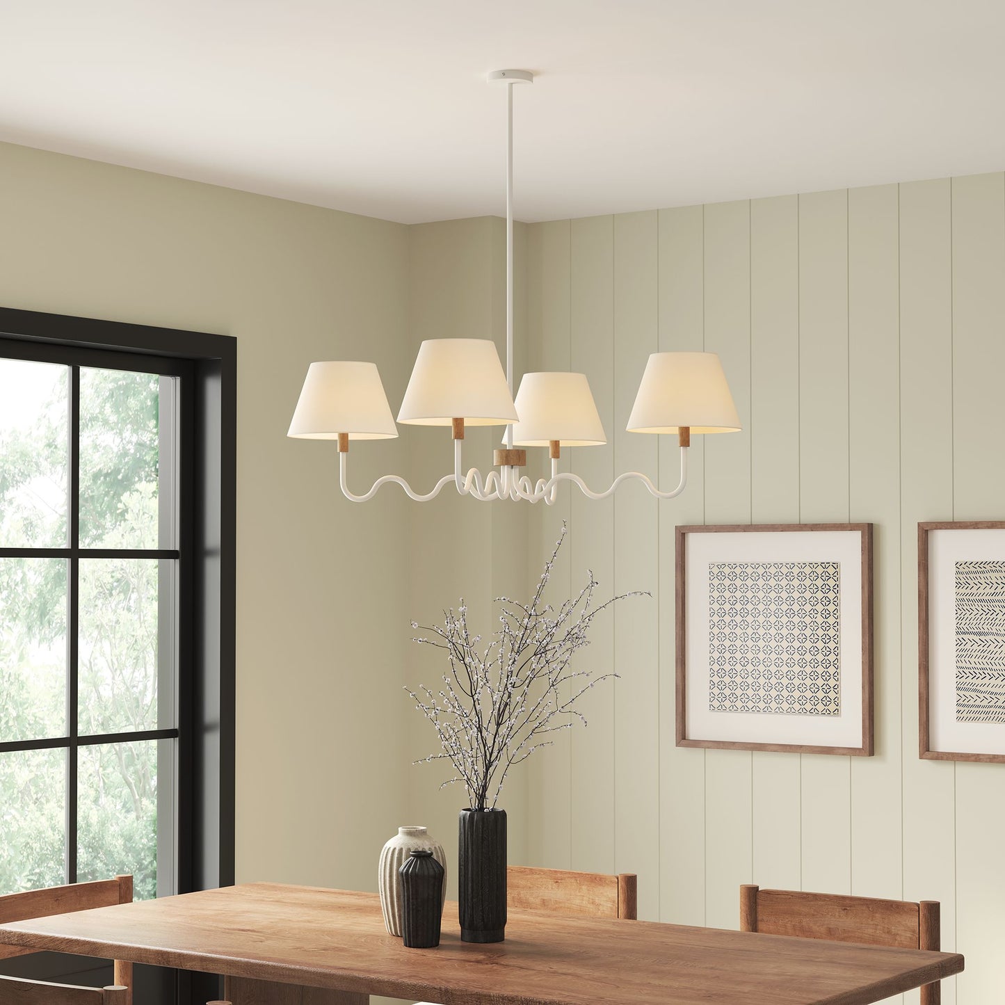 Sunlit Squiggle 4-Arm Pendant Light by KB Supply