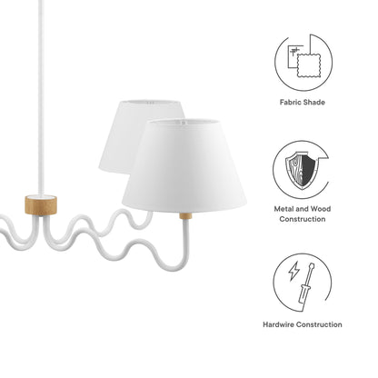 Sunlit Squiggle 4-Arm Pendant Light by KB Supply