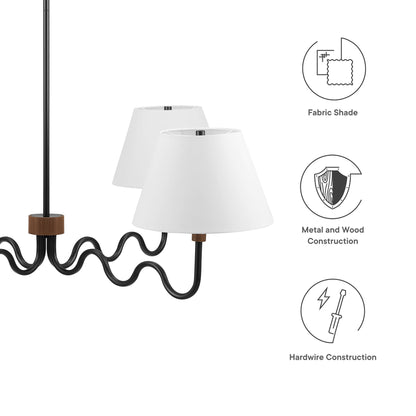 Sunlit Squiggle 4-Arm Pendant Light by KB Supply