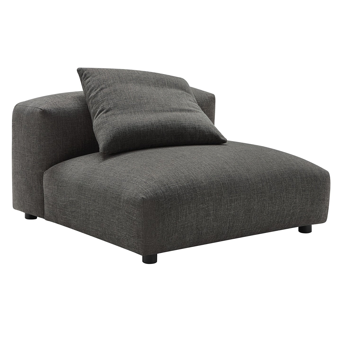 Solace Modular Upholstered Fabric Armless Chair and Ottoman Set by KB Supply