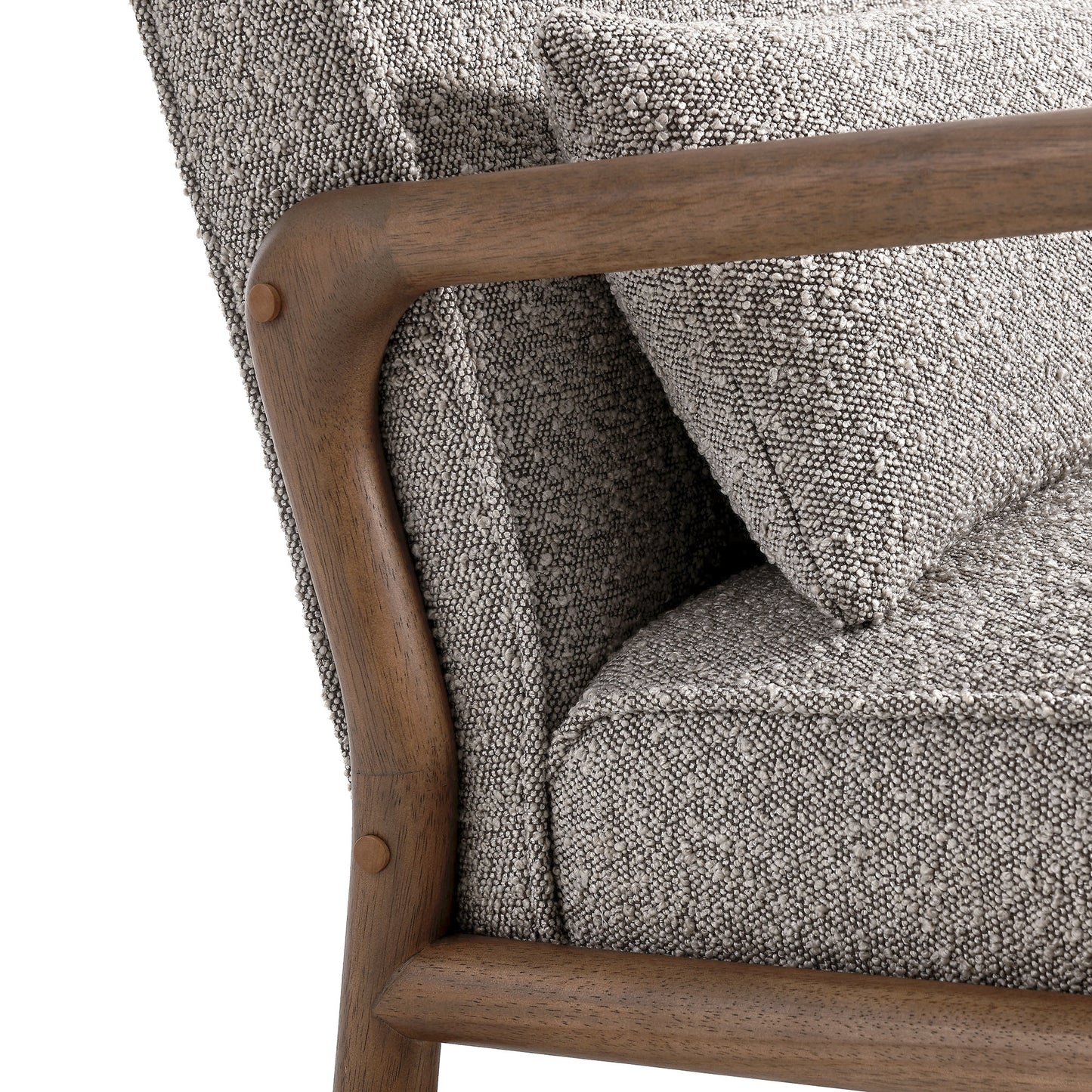 Charlie Boucle Upholstered Armchair by KB Supply