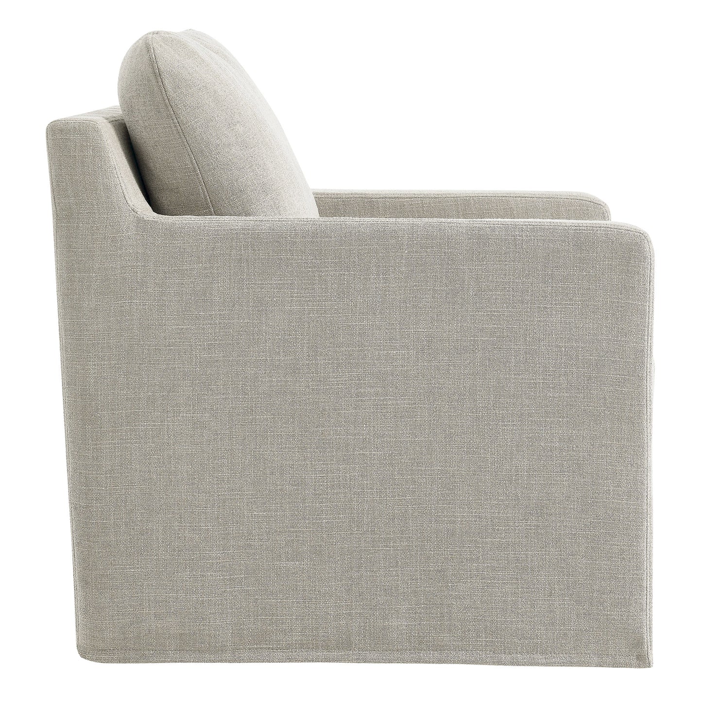 Serene Linen Slipcovered Swivel Armchair by KB Supply