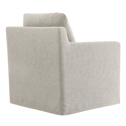 Serene Linen Slipcovered Swivel Armchair by KB Supply