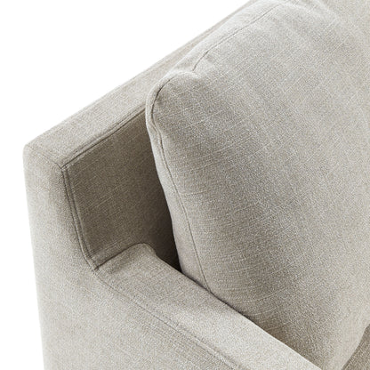 Serene Linen Slipcovered Swivel Armchair by KB Supply