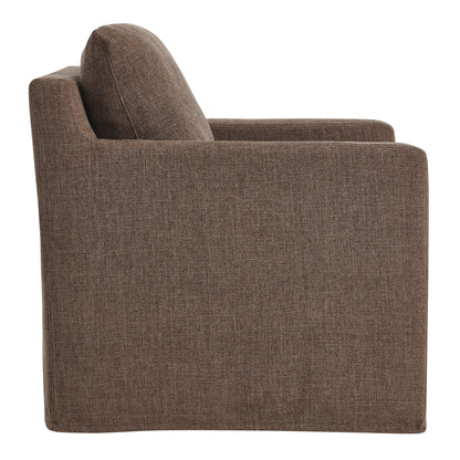 Serene Linen Slipcovered Swivel Armchair by KB Supply