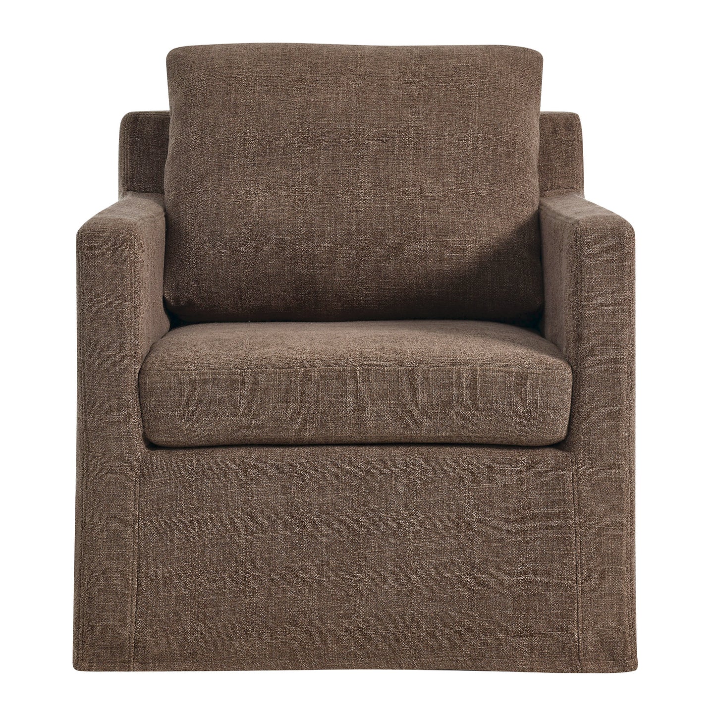 Serene Linen Slipcovered Swivel Armchair by KB Supply