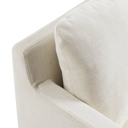 Serene Linen Slipcovered Swivel Armchair by KB Supply