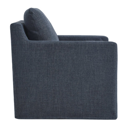 Serene Linen Slipcovered Swivel Armchair by KB Supply