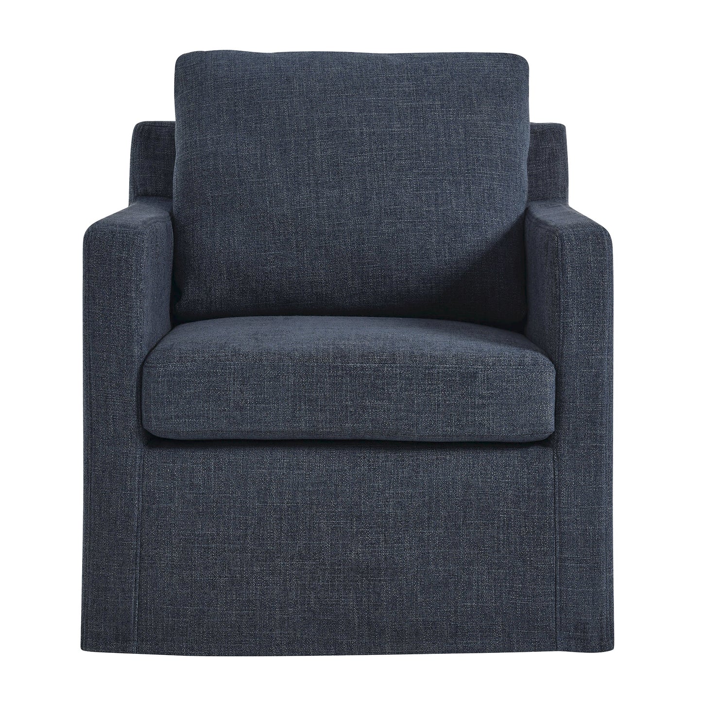 Serene Linen Slipcovered Swivel Armchair by KB Supply