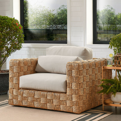 Thames Outdoor Patio Wicker Outdoor Patio Rattan Armchair by KB Supply