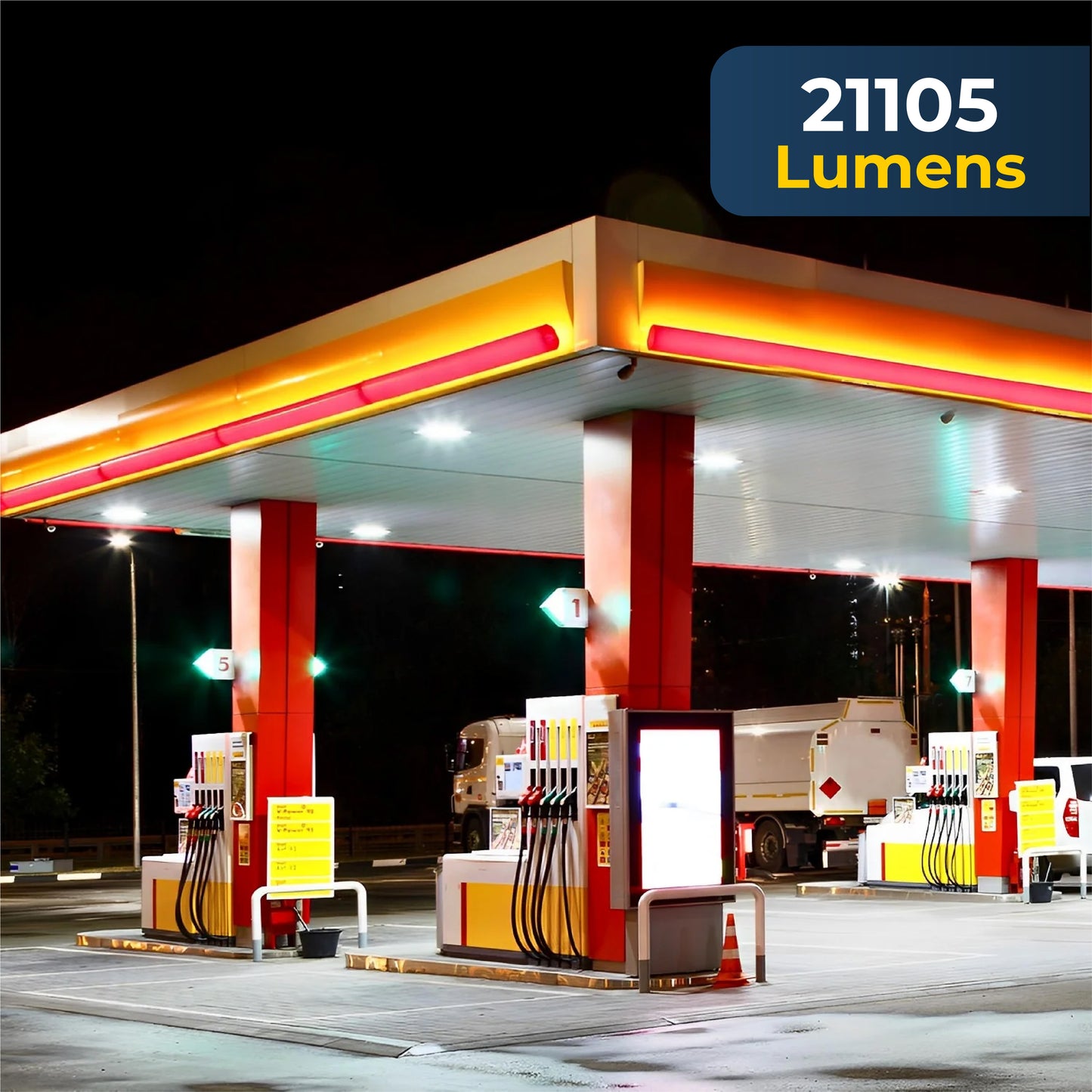 LED Gas Station Canopy, 150W , CCT- 5700K, UL & DLC Listed