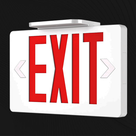 LED Exit Sign (Red), Damp Rated