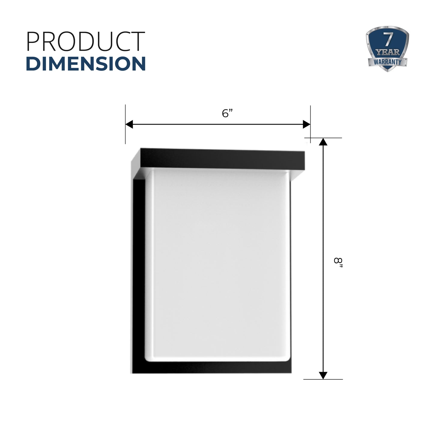 LED Outdoor Wall Sconce, 12W/14W/16W Selectable, 3000K/4000K/5000K, Black Finish