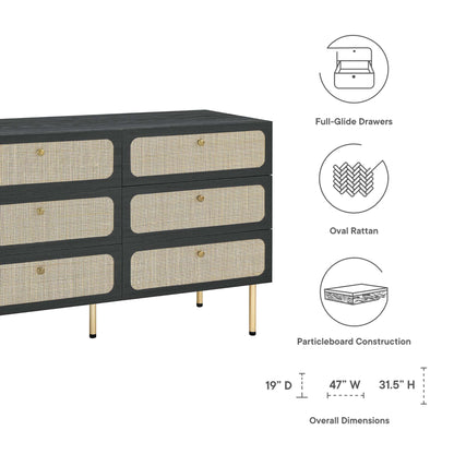 Chaucer 6-Drawer Compact Dresser