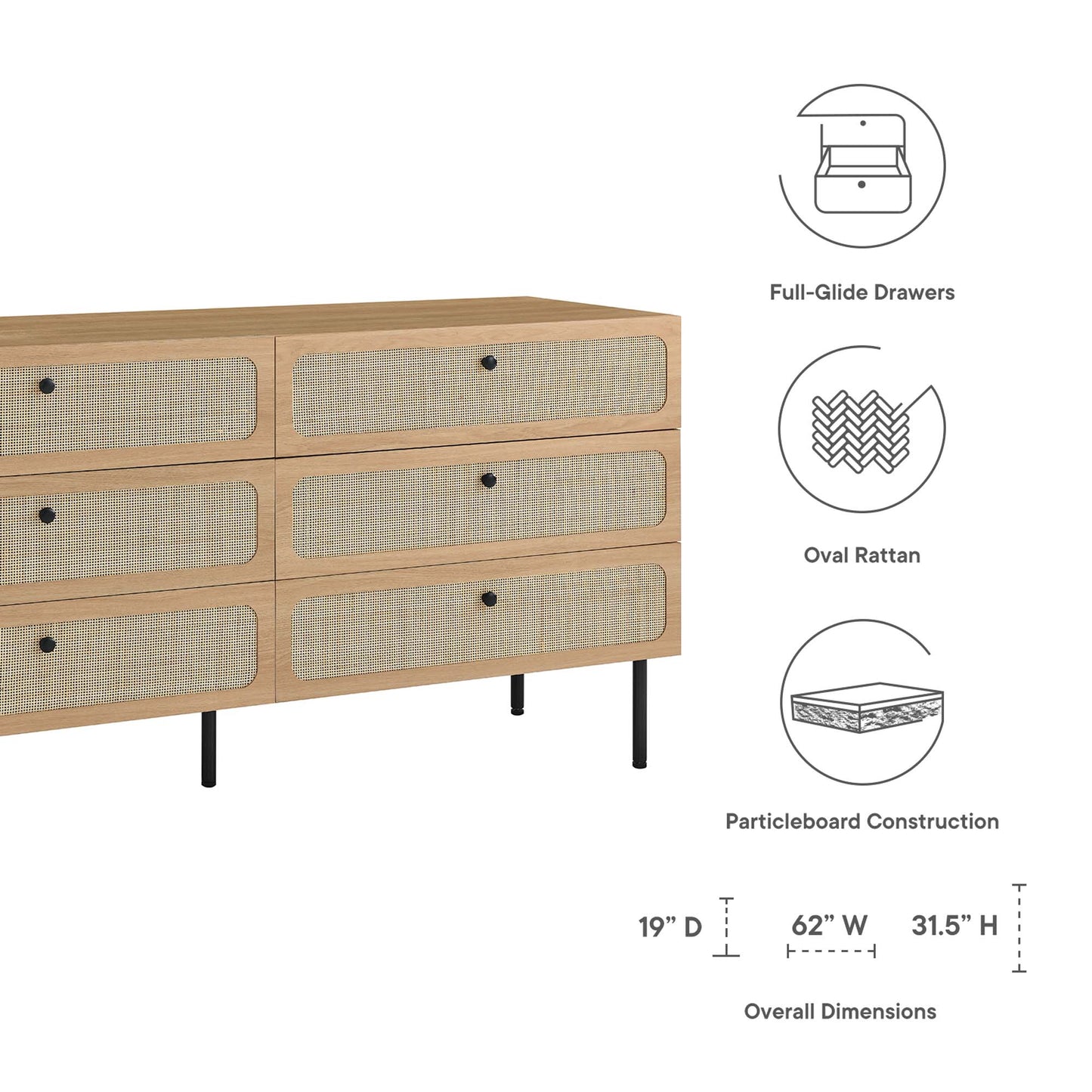 Chaucer 6-Drawer Dresser