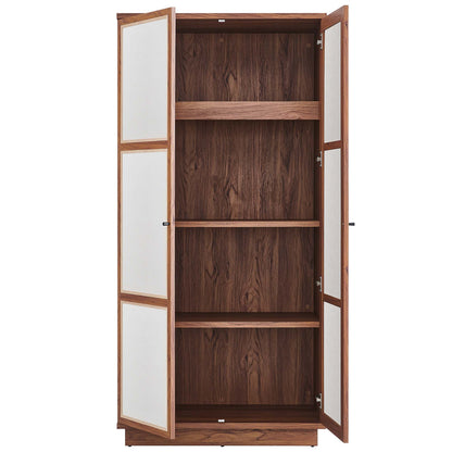 Capri 70" Tall Wood Grain Storage Cabinet