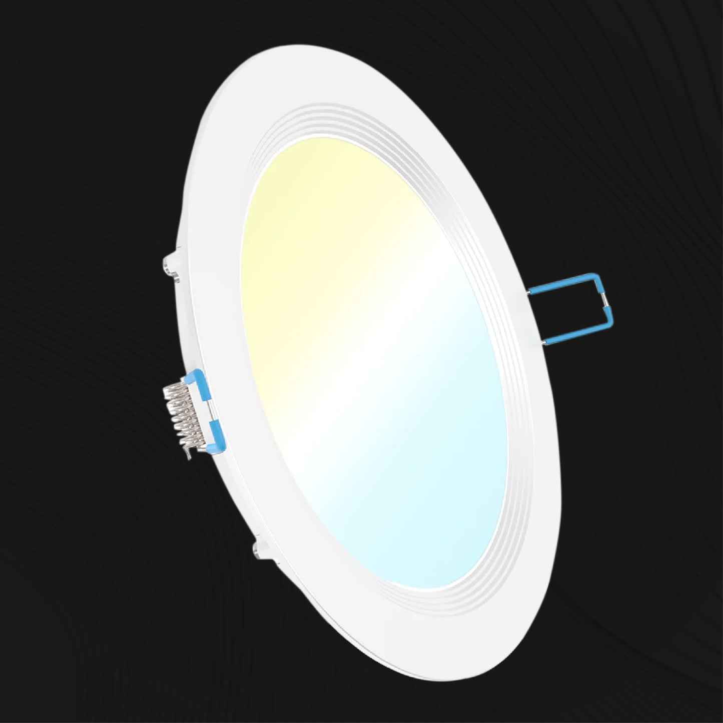 Recessed LED Lighting, 6 Inch, Selectable CCT, Slim, Wafer Thin, Baffle Trim, 850 Lumens